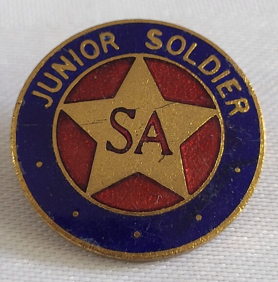 Junior Soldier SA lapel pin vintage antique milit… - image 4
