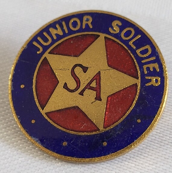 Junior Soldier SA lapel pin vintage antique milit… - image 6