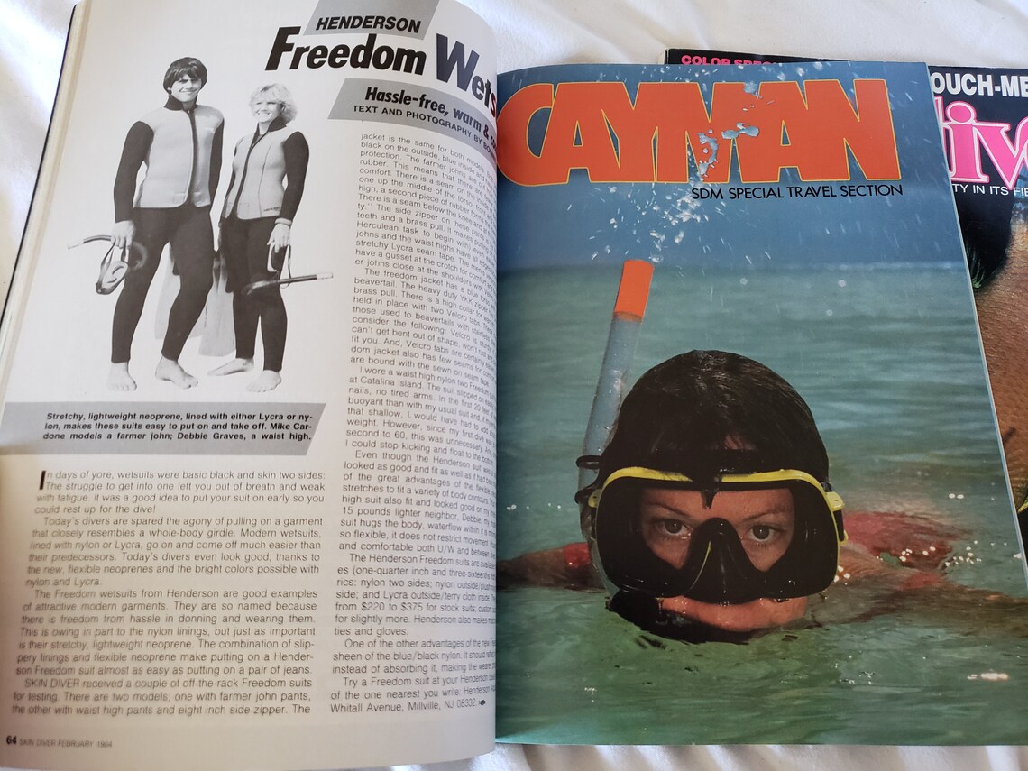 Skin Diver Magazine Lot of 2 Diving Vintage Retro 1984 and Etsy
