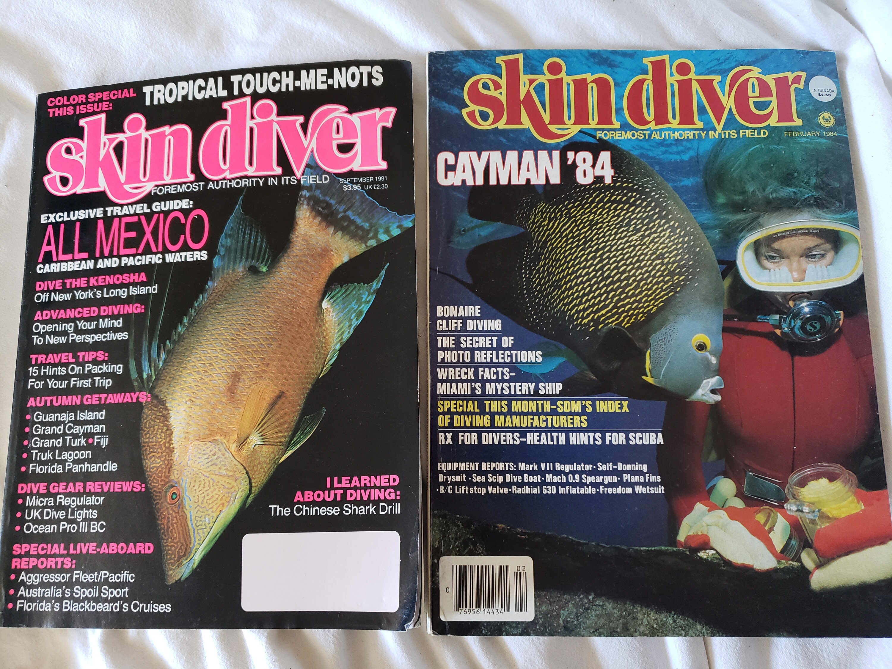 Skin Diver magazine lot of 2 diving vintage retro 1984 and Etsy