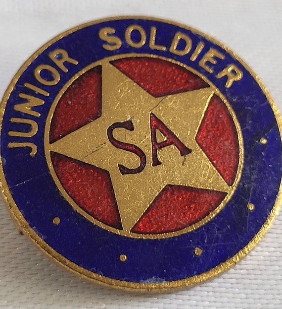 Junior Soldier SA lapel pin vintage antique milit… - image 8