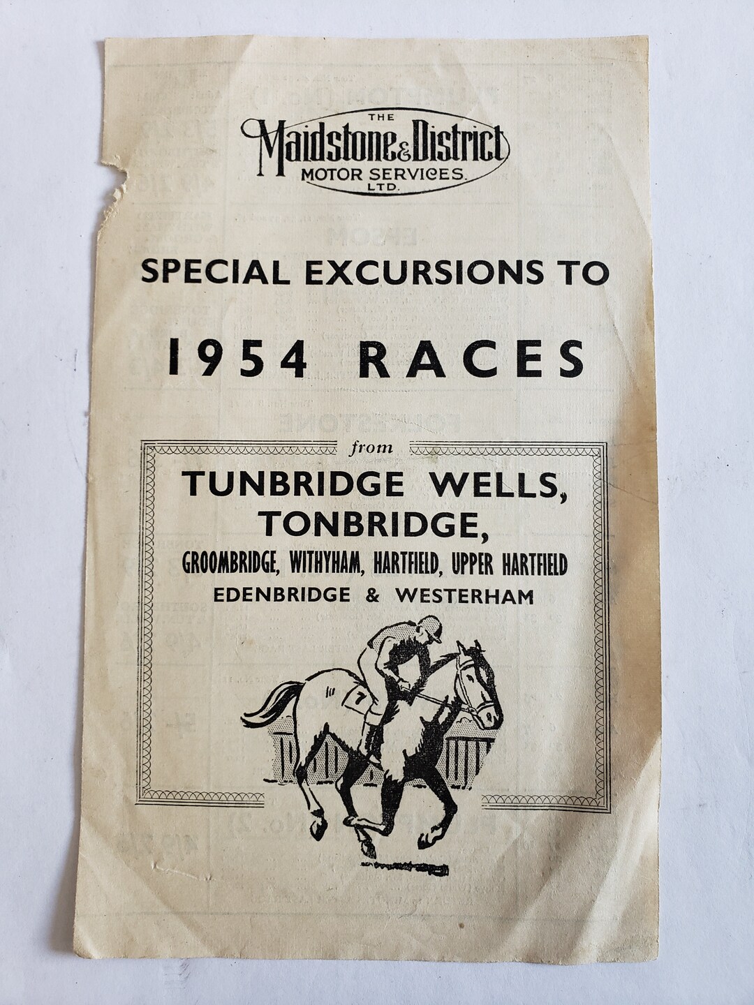 1954 Tunbridge Wells Horse Racing Race Betting Bet Sheet Etsy