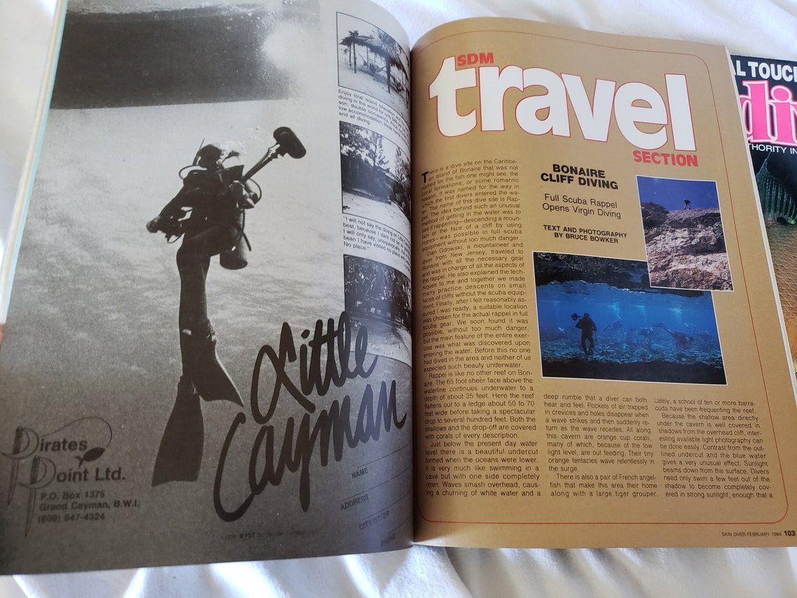 Skin Diver Magazine Lot of 2 Diving Vintage Retro 1984 and Etsy