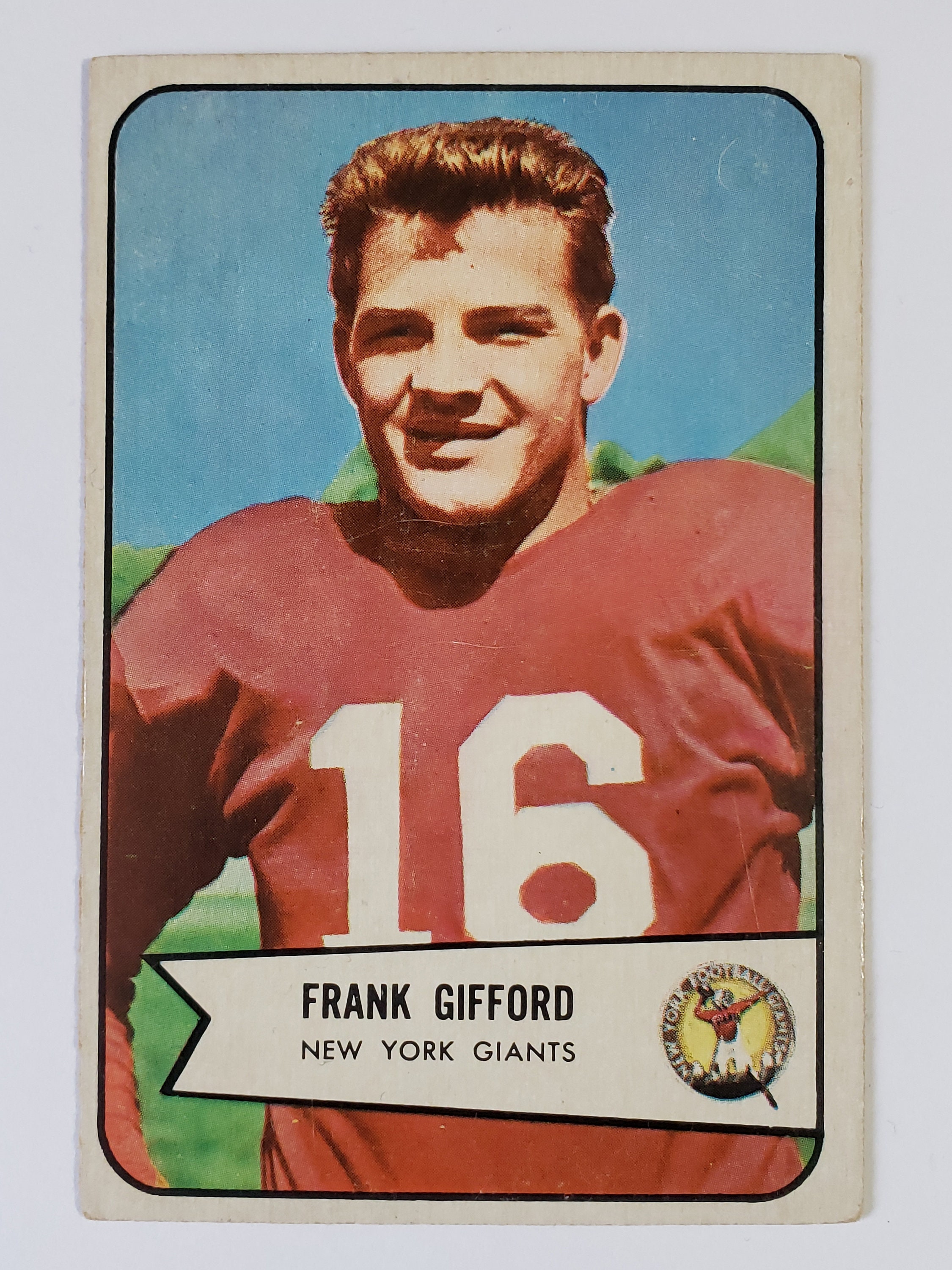 1954 Frank Gifford NFL Football Card By Bowman New York Giants Etsy