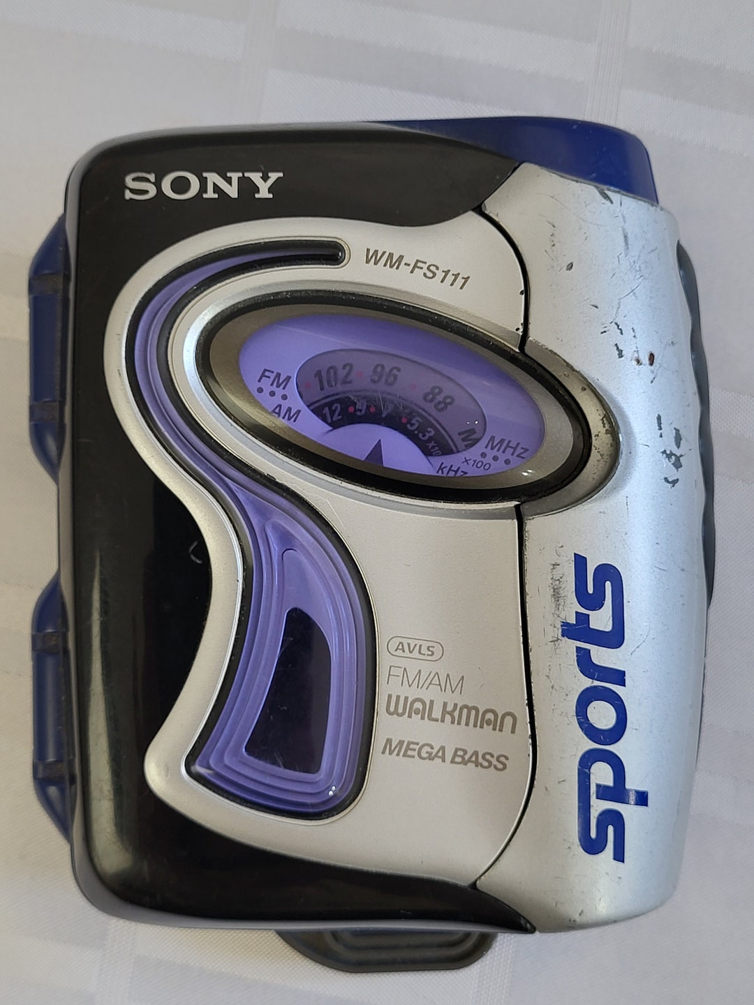 Sony Walkman Sports Portable Tape Player Am/fm Radio Wm-fs111 Vintage ...