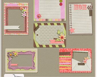 STORE CLOSING! Great Moms Digital Scrapbook Journal Cards and Frames