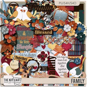 Family Love Digital Scrapbook Kit image 1