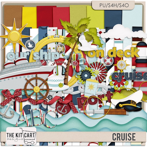 Cruise Vacation Digital Scrapbook Kit