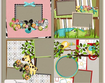 STORE CLOSING! It's A Zoo In Here Digital Scrapbook Quick Pages