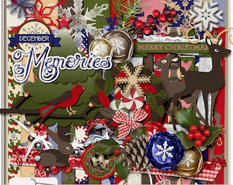 STORE CLOSING! Merry Christmas Digital Scrapbook Kit