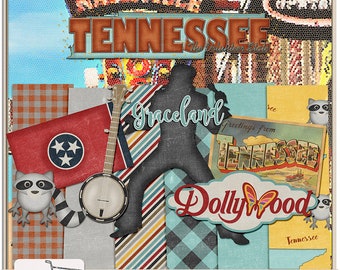 STORE CLOSING! United States Tennessee Travel Mini Digital Scrapbook Kit