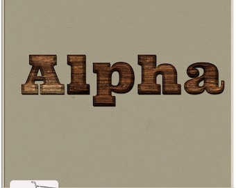 Family Digital Scrapbook Wood Alpha
