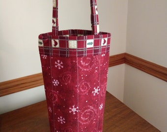 Fabric Wine Tote Bag, Bottle Tote Bag, Gift Tote Bag With Handles