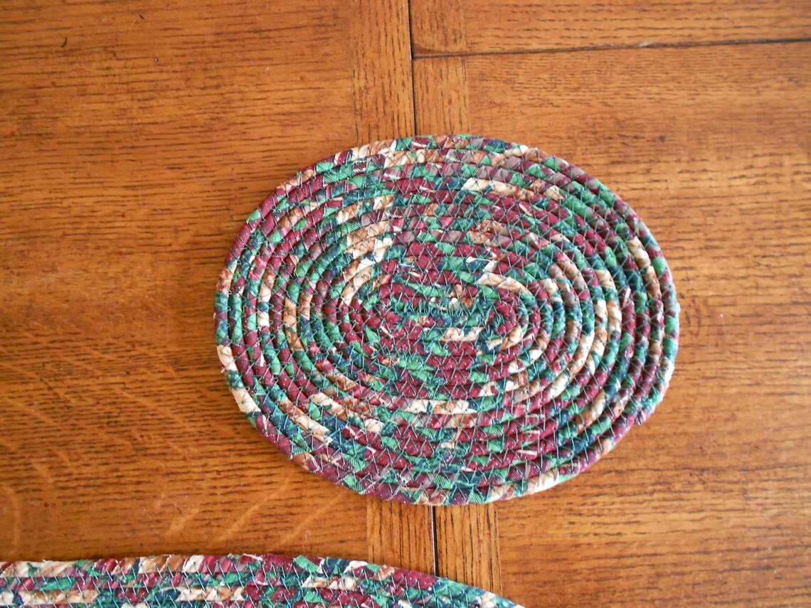 Fabric Wrapped Clothesline Placemat and Coaster Set Etsy