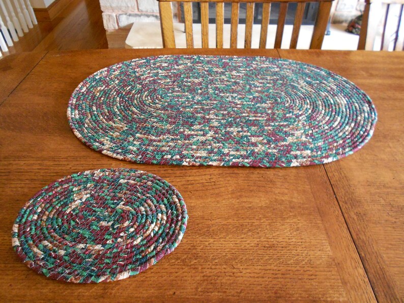 Fabric Wrapped Clothesline Placemat and Coaster Set Etsy