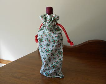 Sac à vin de Noël en tissu, sac pour bouteille, sac cadeau avec cordon de serrage