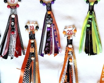 Halloween Bogg Bag Charm: Spooky Ribbon Purse Decoration, new ones added