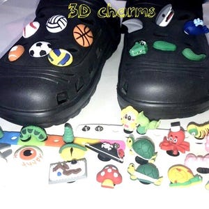 3D shoe charms unbranded, clips, parties, sports, volleyball, baseball, basketball, football, gift, pirate, mushroom, USA seller