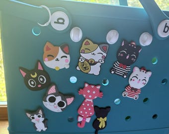 Charm para bolso Cat Bogg: Accesorio de bolso grande de goma