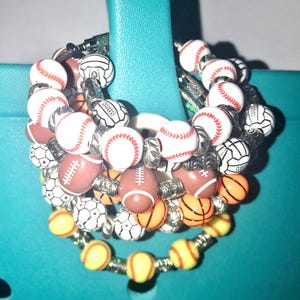 Bag charms or rear view mirror charm, sports, football, basketball, baseball, volleyball, softball, soccer, beach, luggage, backpack, duffle