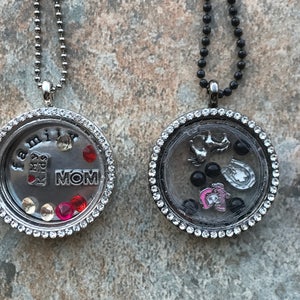 Floating Charm Locket Kit: DIY Memory Necklace, Rhinestones & Charms