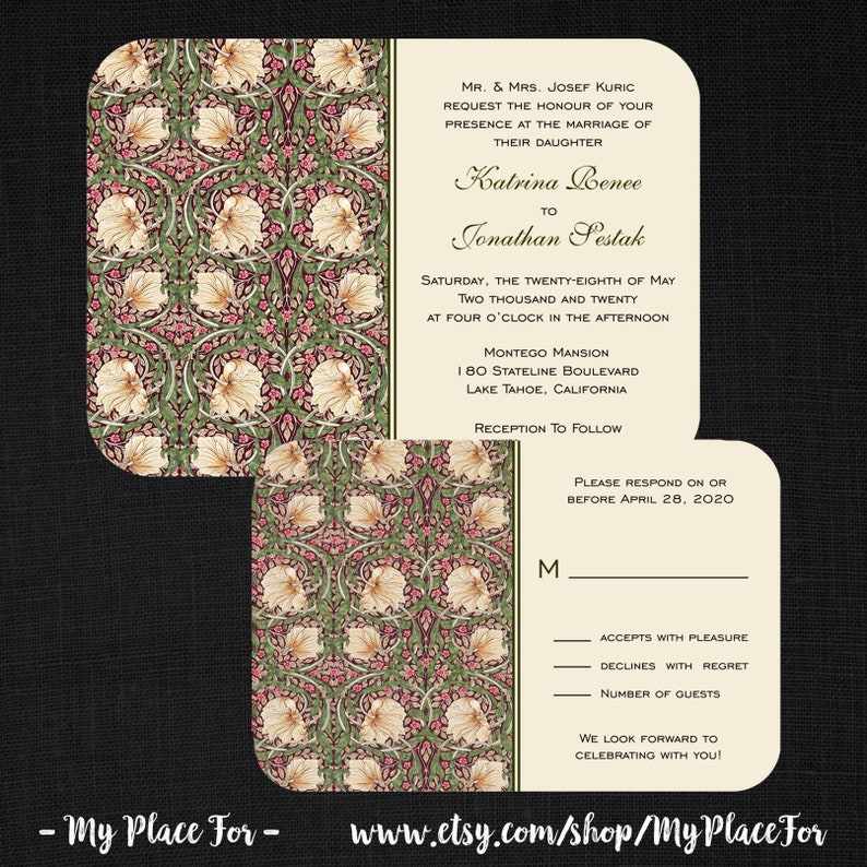 Deco,Morris Invitation,Gatsby ART NOUVEAU WEDDING Invitation,Floral Nouveau Invitation,Art Nouveau Invitation,Deco Invitation,Nouveau
