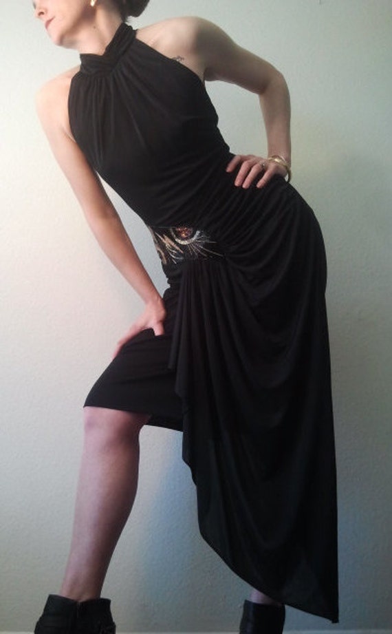 Sexy Black Halter Dress