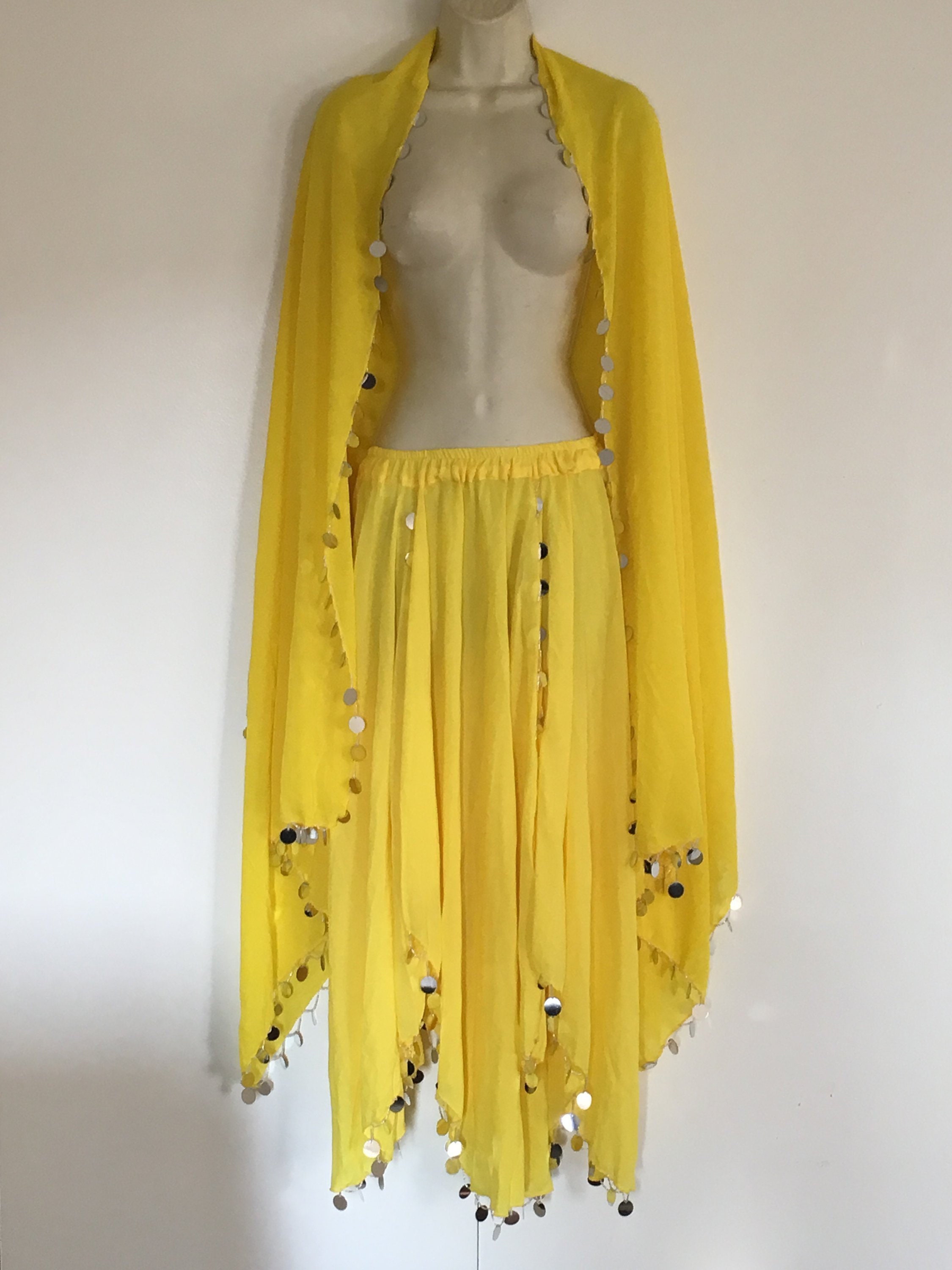 Bellydance Skirt With Veil Several Colors Available Etsy