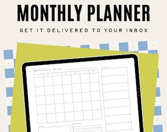 Minimalistische maandplanner afdrukbaar | Canva-sjabloon (digitale download)