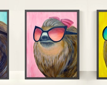 sloth sunglasses etsy