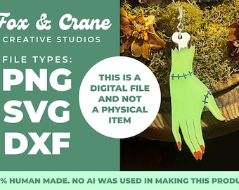 Zombie Hand Earrings SVG – Laser Cut File for Acrylic and Wood (Digital Download)