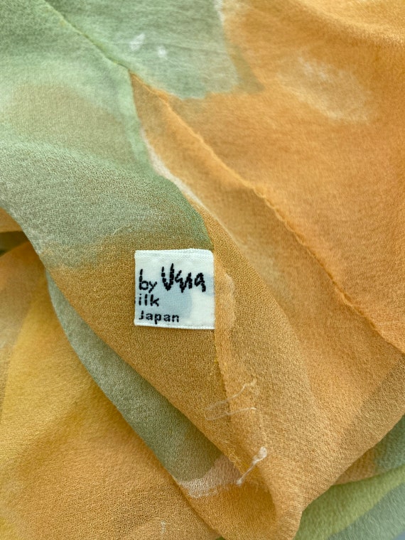 Vera Vintage Silk Scarf Chiffon Cowl Tube Infinit… - image 3