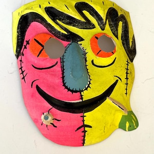 Vintage 50&#39;s Halloween Mask Scarecrow Kids Adults Collegeville? Ben Cooper? Great Condition