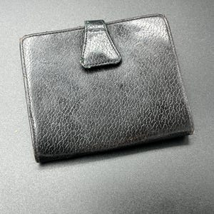 Cartera Valencia España Mini Compacta Piel Negra JMas Marcada Vintage 60's Estate Unisex