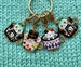 Cats in Teacups, Stitch Markers, Progress Keepers Knitting Notions Mothers Day Gift 