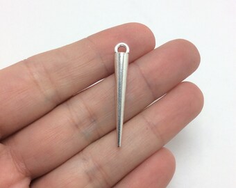 Stainless Steel Ant Pendulum Curved Triangle Charm Pendant Necklace