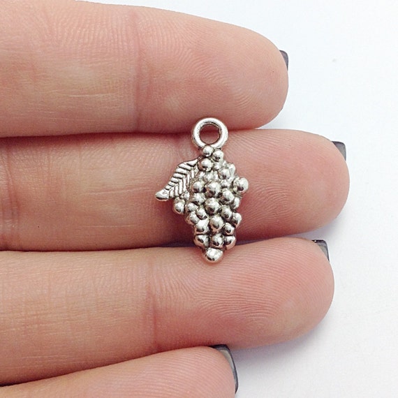 6 cookie charms antique silver tone FD144