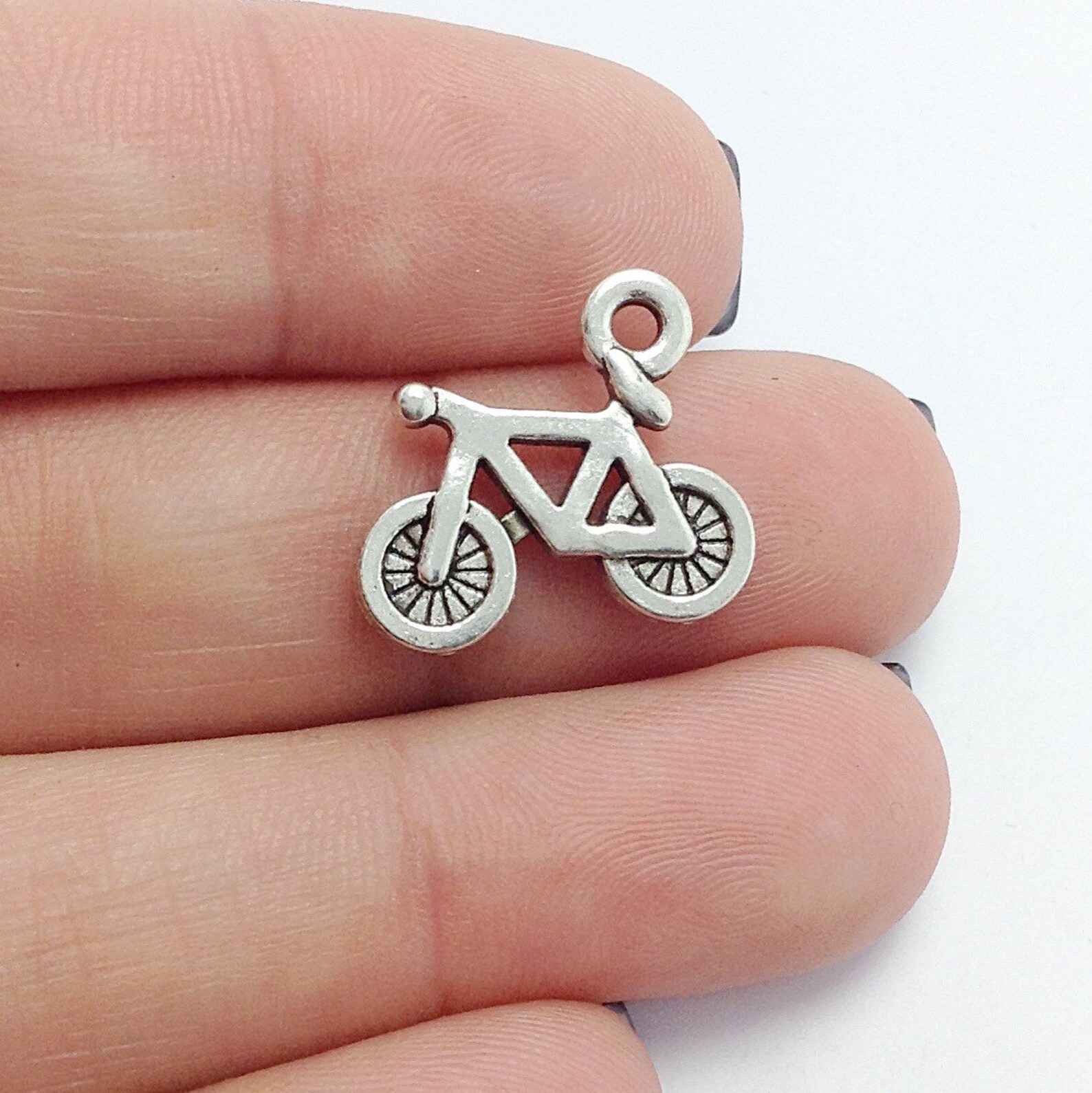 10 Bicycle Charms Silver Bike Charms Outdoor Charms Toy Etsy