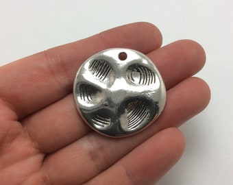 BULK 10 Paw Print Charms Antique Silver Tone Cat Dog Pet Animal (5-1597)