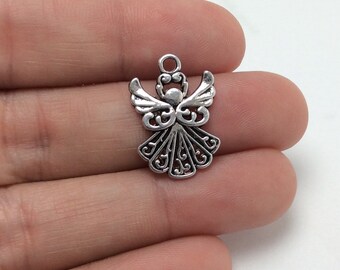 Free Ship 54pcs Tibetan Silver Angel Charms Pendants 26x24mm Free Ship 54pcs Tibetan Silver Angel Charms Pendants 26x24mm