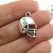 BULK 30 Football Helmet Charms Antique Silver Tone Sports (5-1265) 