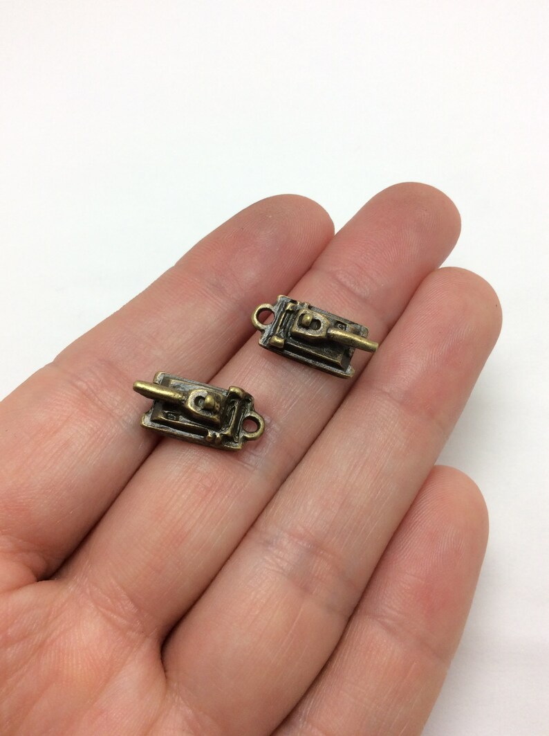 20 Army Tank Charms Bronze Tone 5-1800