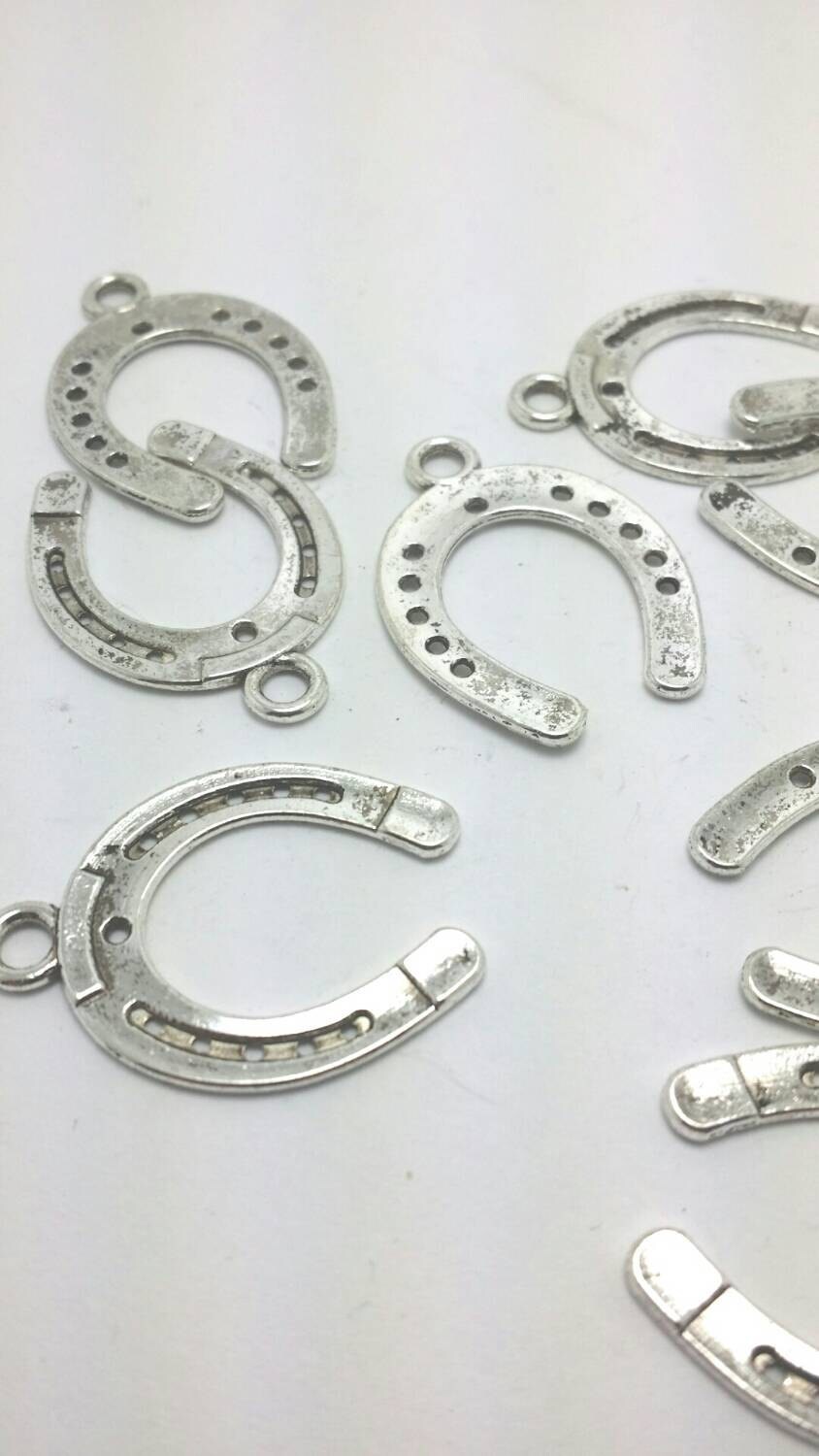 BULK 30 Horseshoe Charms Western Charms Horse Charms Rodeo Etsy