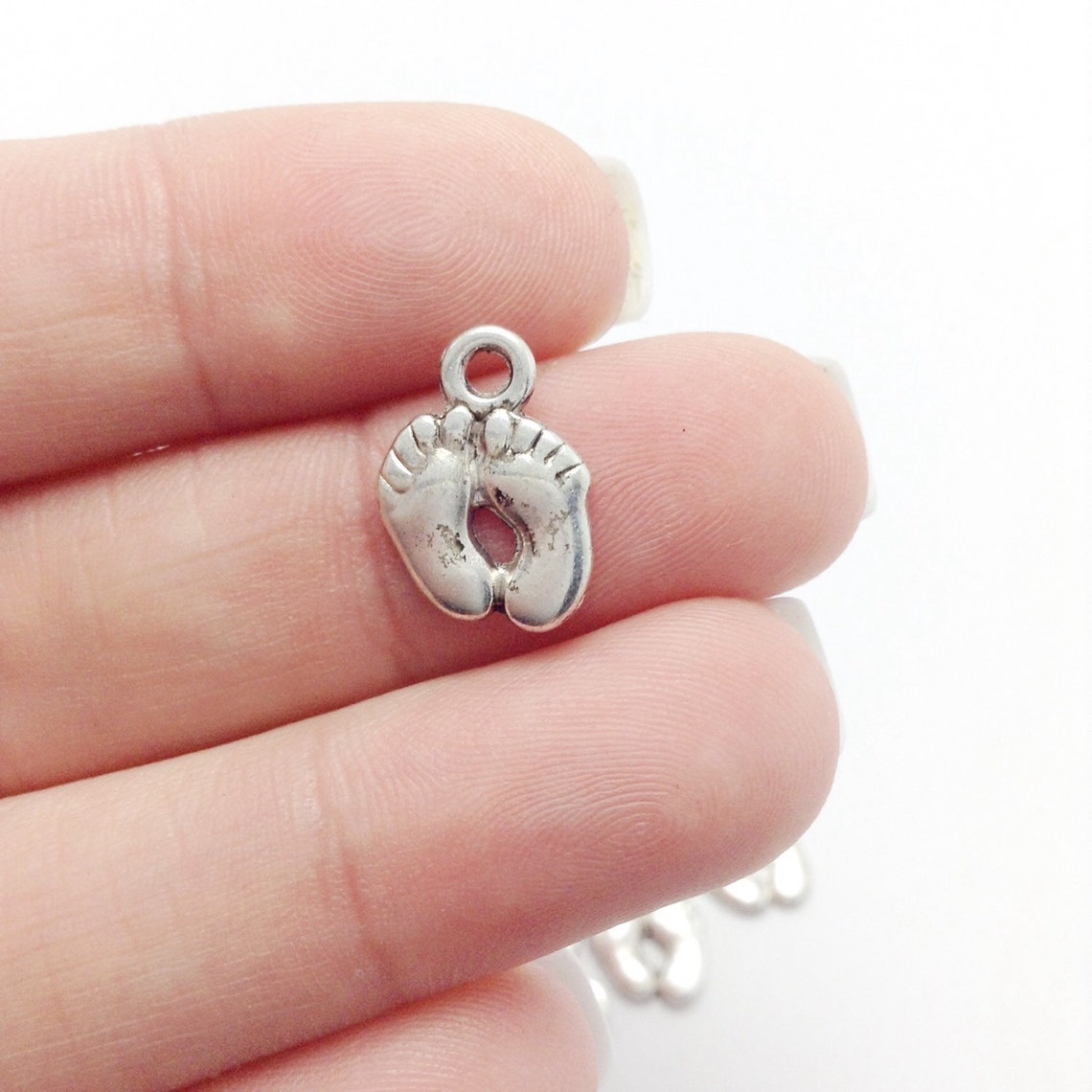 BULK 50 Foot Charms Silver Feet Charms Bulk Charms 51193 Etsy