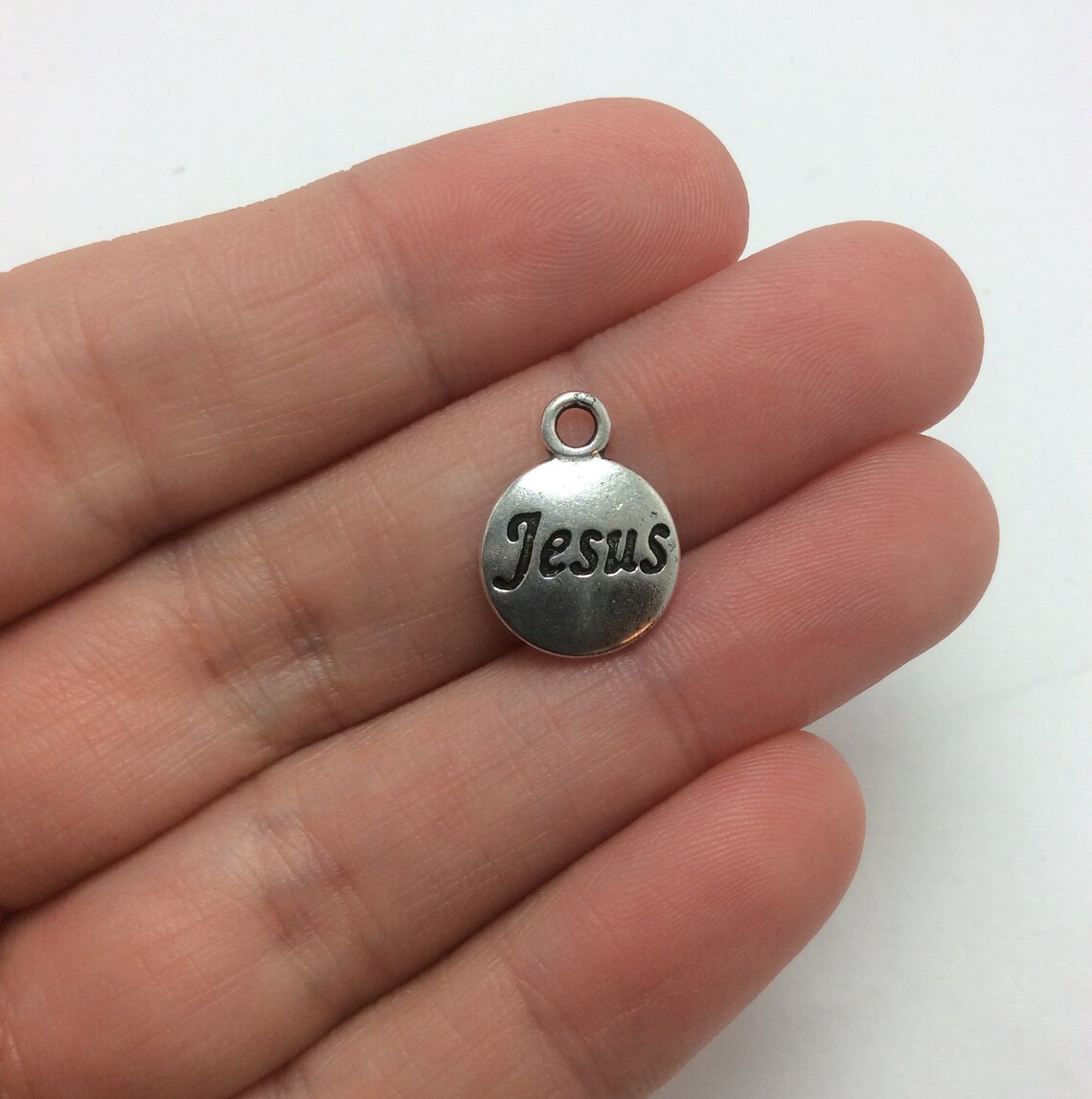 BULK 50 Jesus Charms Silver Jesus Charms Religious Charms Etsy