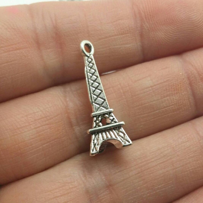 8 Eiffel Towel Charms Silver Eiffel Tower Charms Travel Charms 1-1139