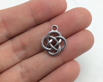 Celtic Knot Charm Bead Small Bridal Heart Celtic Knot Charm Bead Small Bridal Heart
