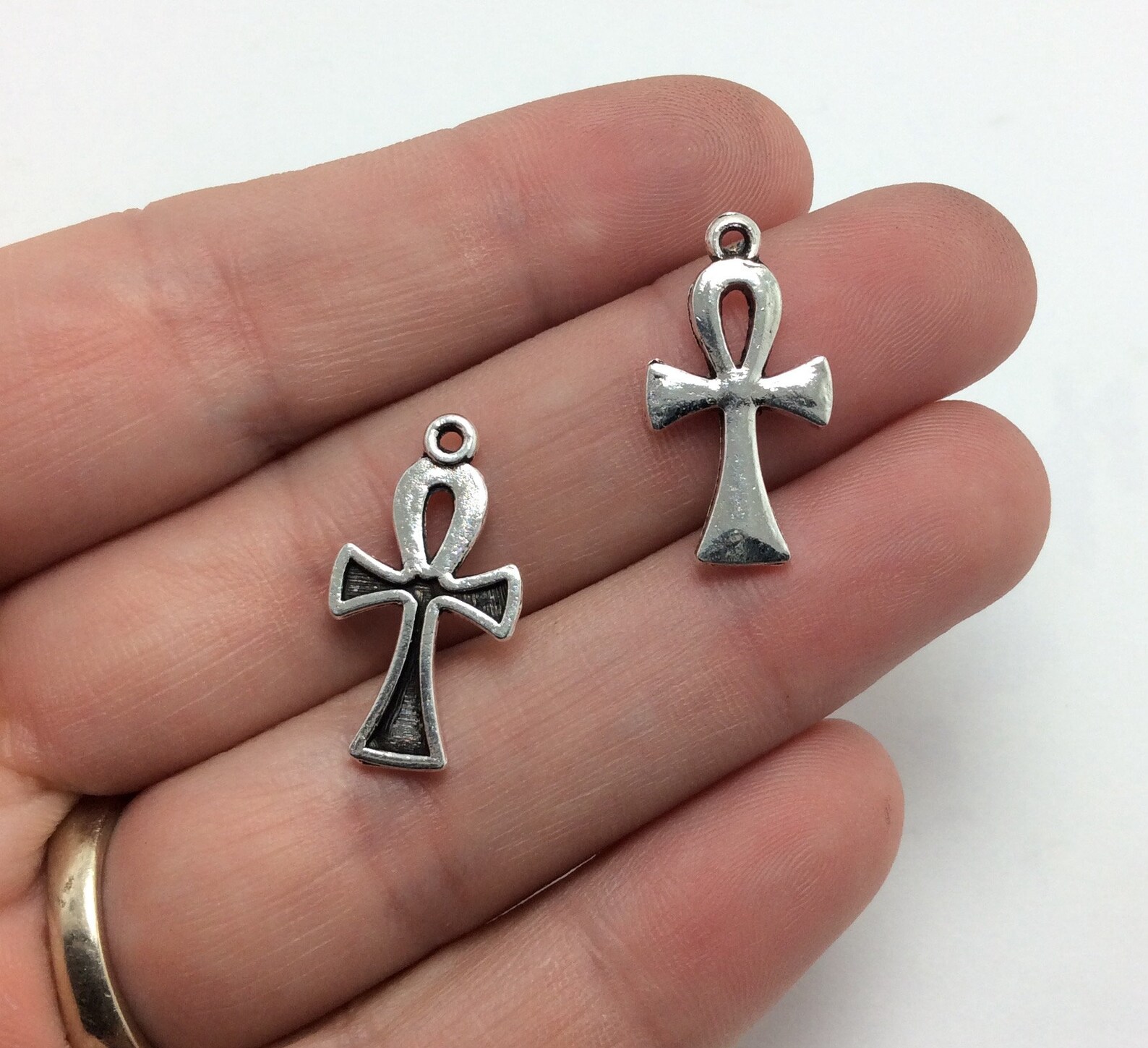 BULK 50 Cross Charms Silver Tone Religious Christian Jesus Etsy