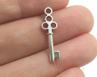 10 Key Charms, Silver Key Charms, Antique Key Charms (1-1030)