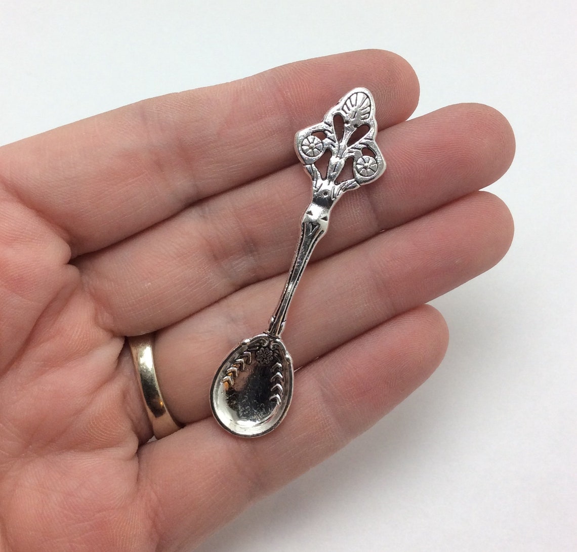 BULK 10 Spoon Charms Silver Spoon Charms Kitchen Charms Etsy